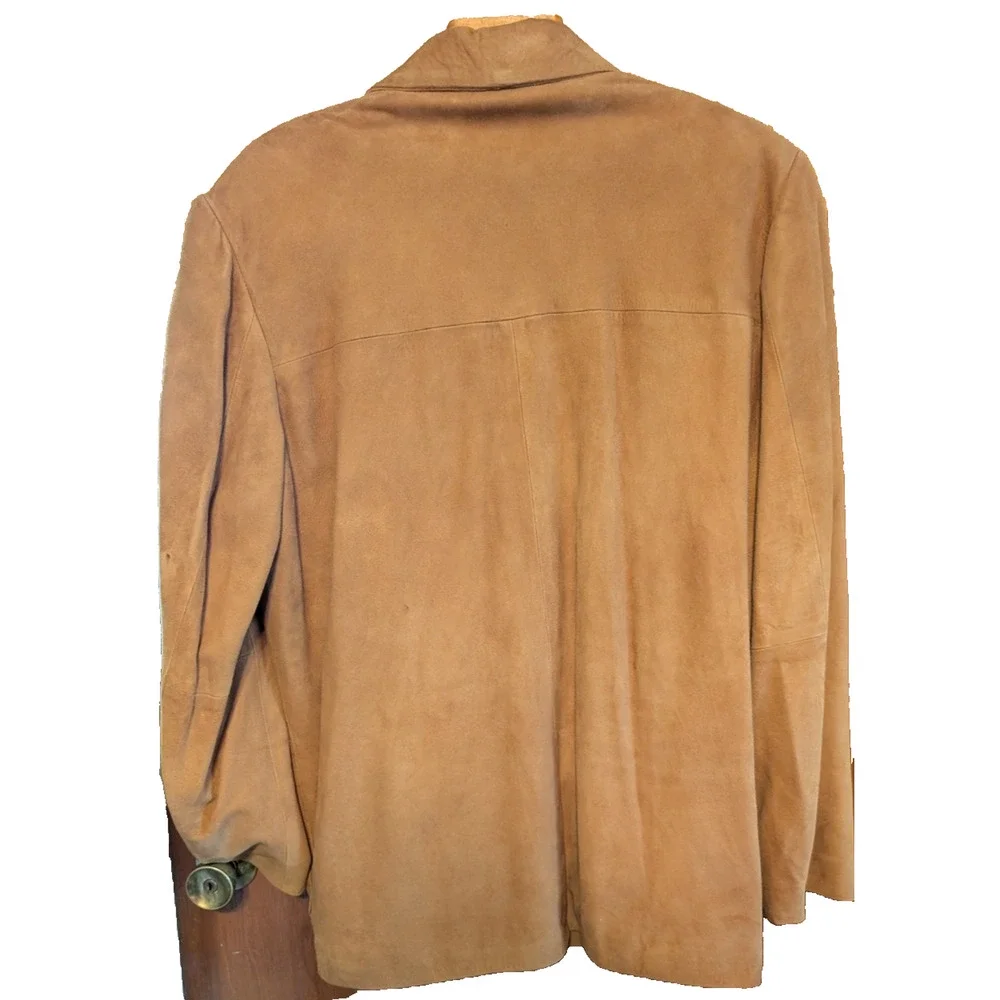 Vintage M.Julian Tan Suede Button Jacket Blazer MEDIUM‎ EUC